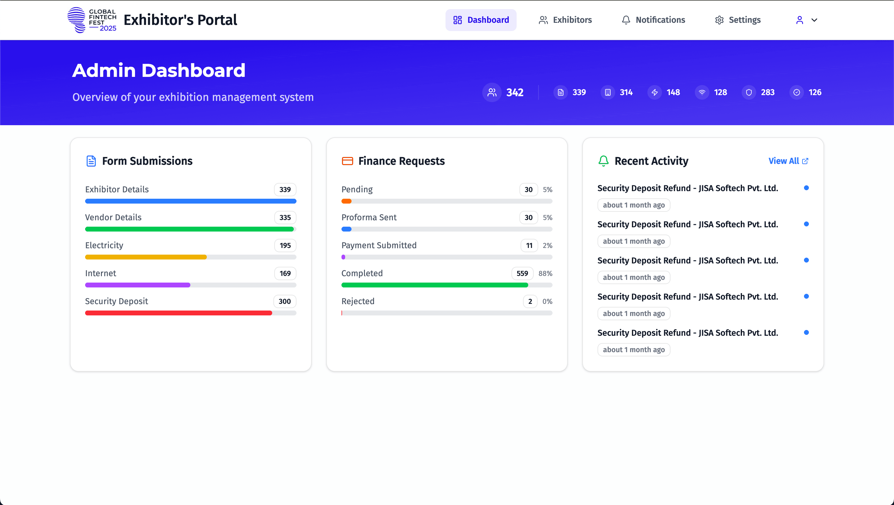 Exhibitor Portal project cover