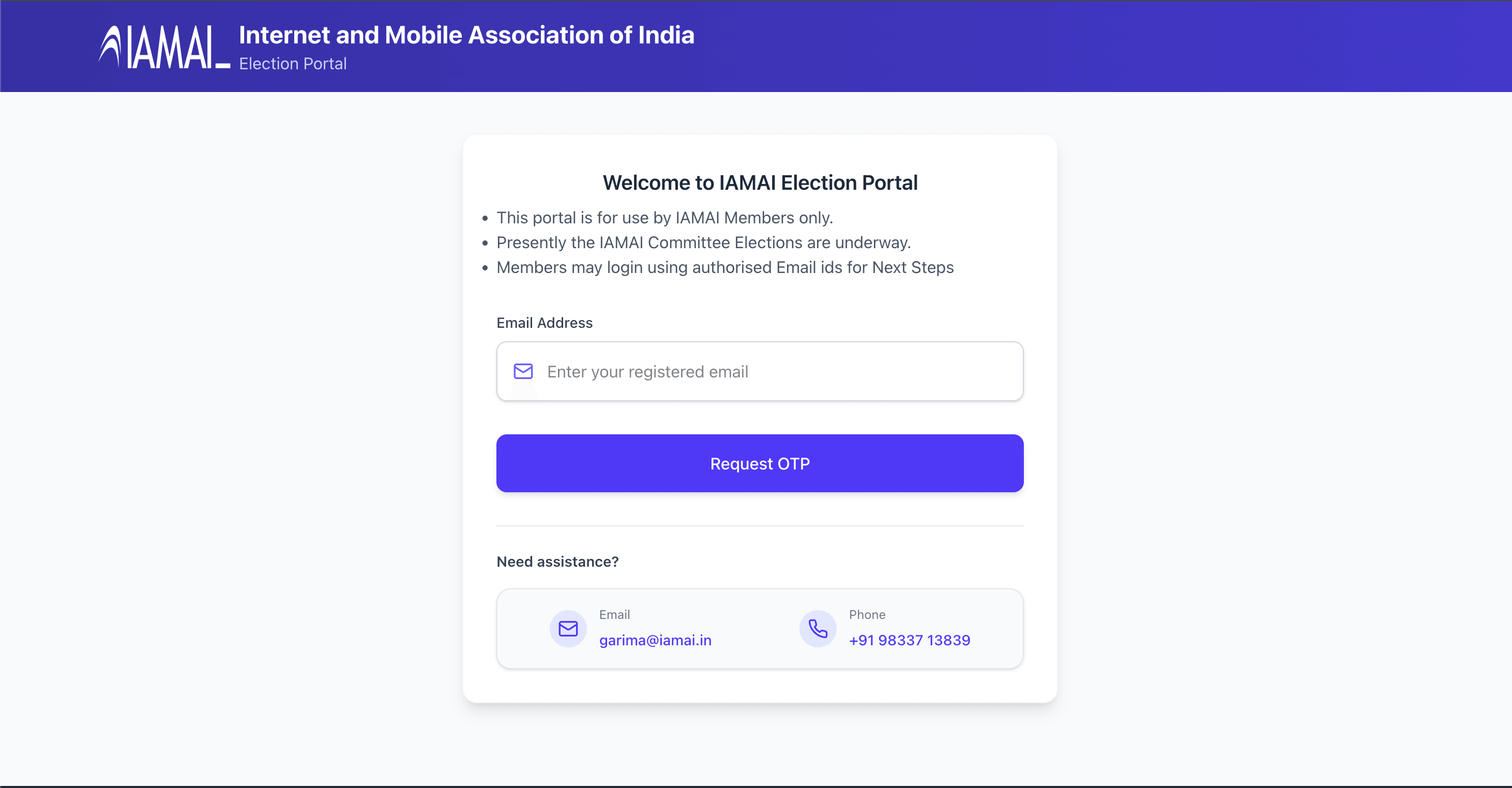 Election Portal (IAMAI)